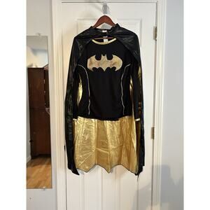 DC Comics Batgirl Batman Costume Set Girls Medium Cape Halloween Superhero